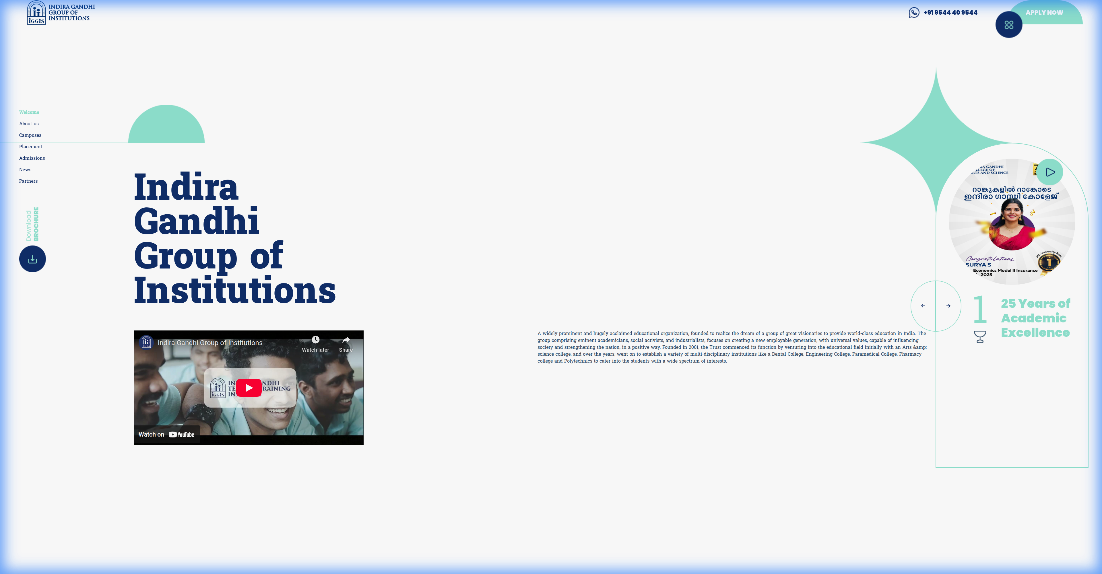 Indira Gandhi Group of Institutions website preview